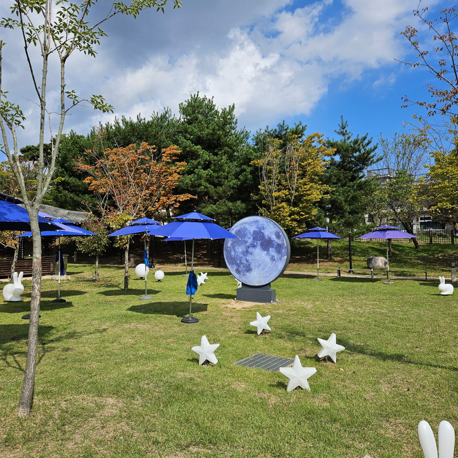 파라솔  우산 셋트(노랑 뺄강  하얀색)